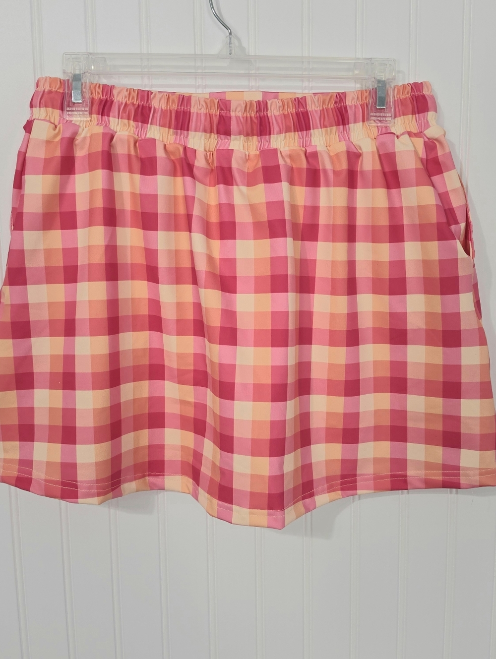 Jess Lea | NWT Summer Crush Plaid Skort Pink Yellow Orange Large - Picture 3 of 8
